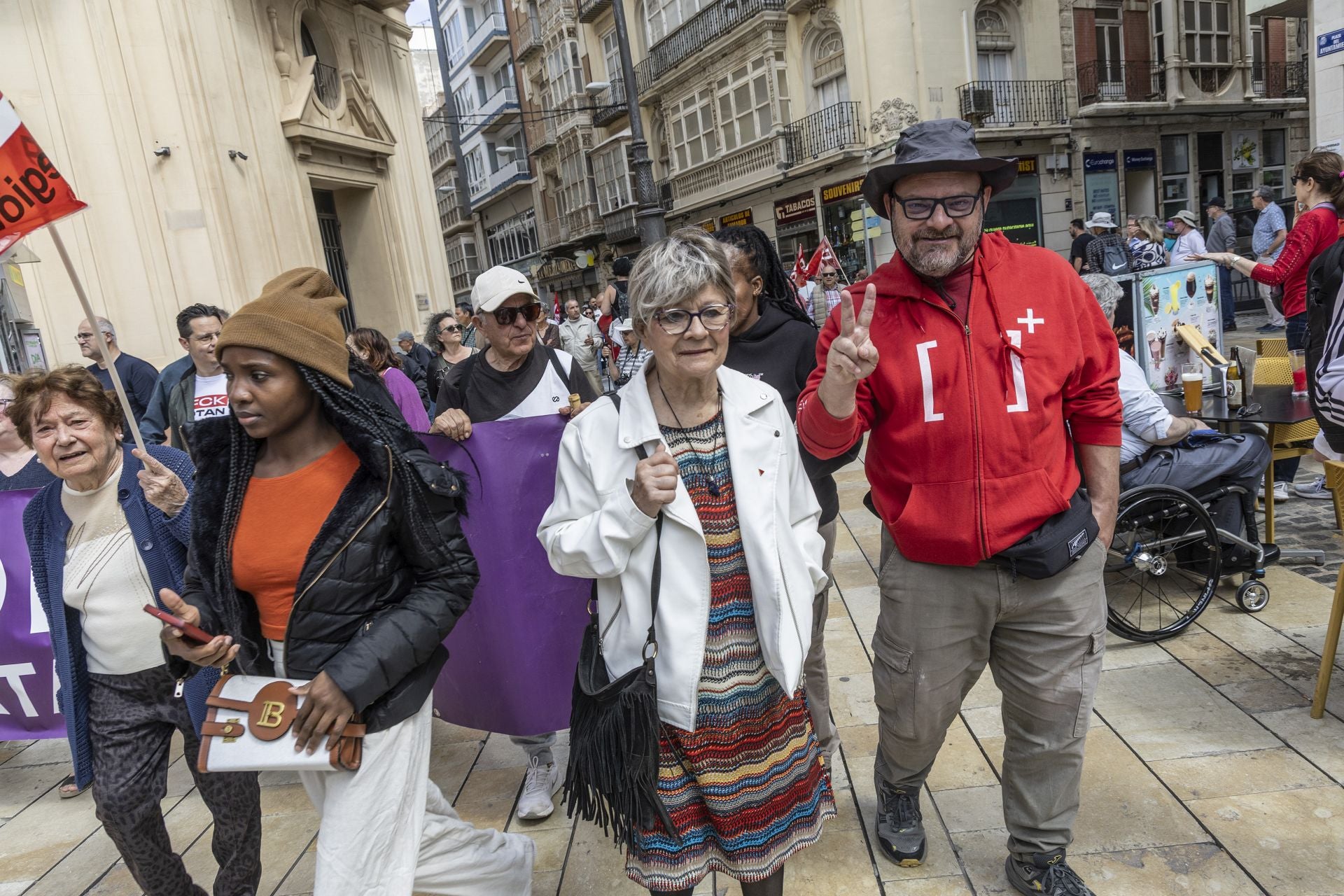 La manifestación del Primero de Mayo en Cartagena, en imágenes