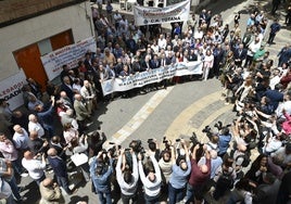 Acto en defensa del Trasvase, este martes.