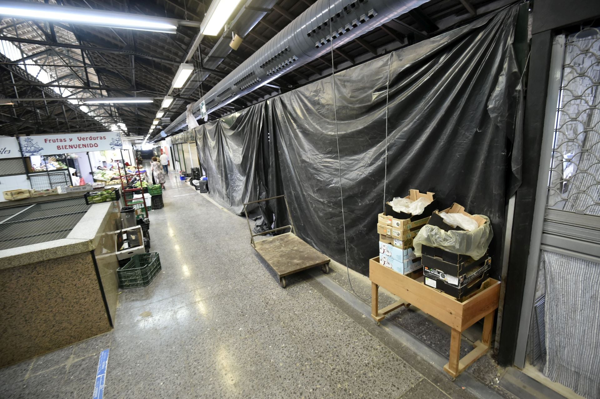 Las imágenes de las obras en el Mercado de Verónicas de Murcia