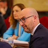 El edil José Francisco Muñoz, durante un Pleno en el Ayuntamiento.