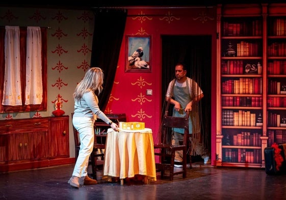 El Langui, en escena.