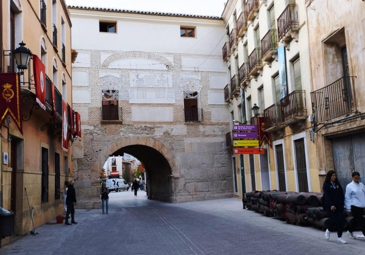 Las obras recuperan la fachada barroca del Ayuntamiento de Caravaca