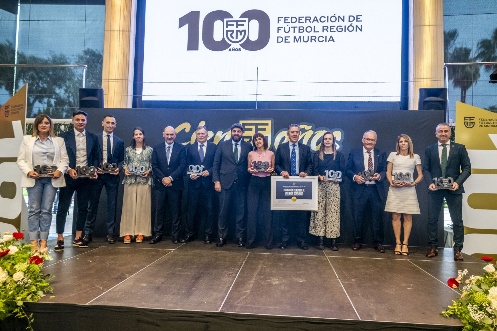 Gala del centenario de la Federación de Fútbol de la Región de Murcia, en imágenes
