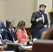 López Miras interviene este viernes en la Asamblea.