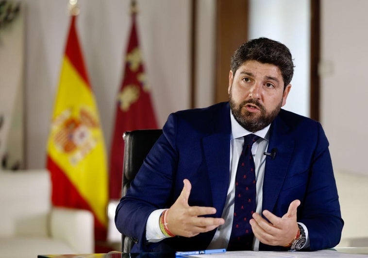 Fernando López Miras, durante la entrevista.