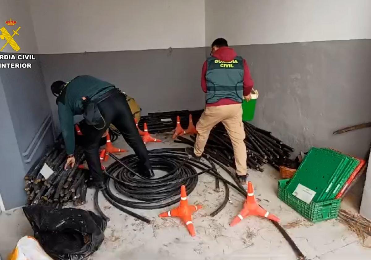 La Guardia Civil esclarece medio centenar de delitos de robo de cobre en la Región de Murcia