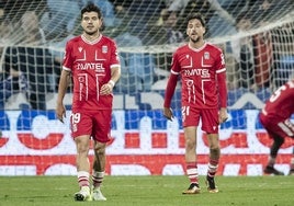 Martin Aguirregabiria y Delmás, tras el gol del Zaragoza.