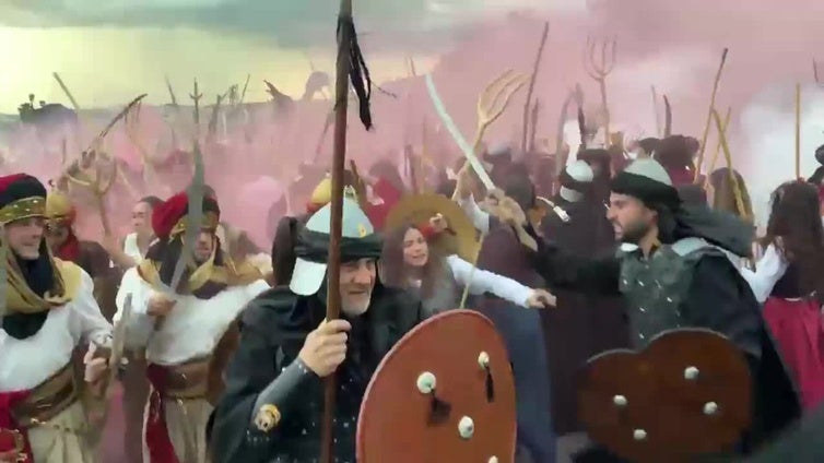 Lucha entre los bandos moro y cristiano en Cieza