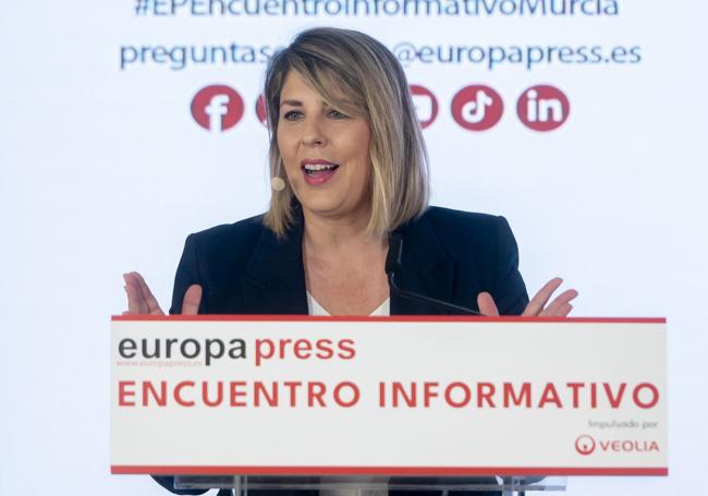 Noelia Arroyo, este martes, durante su intervención.