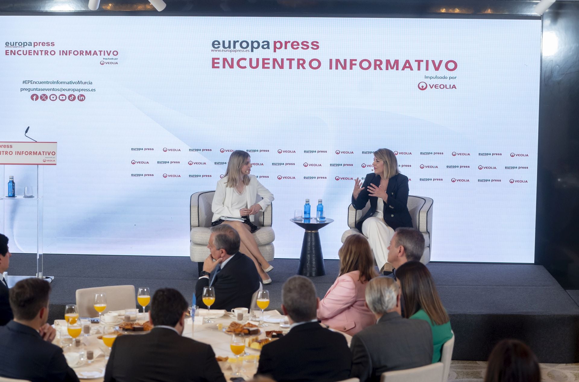 Las imágenes de Noelia Arroyo en el encuentro informativo de Europa Press celebrado en Madrid