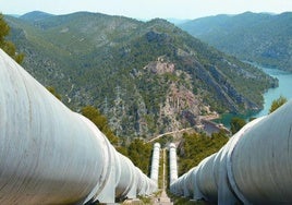 Imagen de archivo del sistema de impulsión de las aguas de los embalses de la cabecera del Tajo.