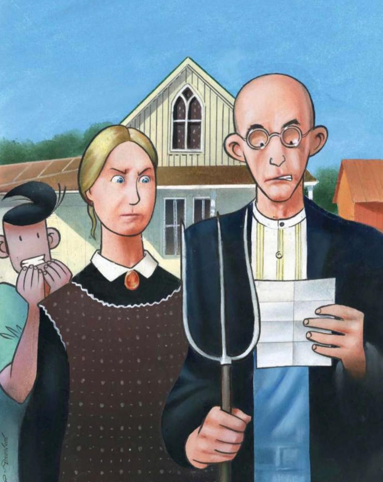 'Gótico estadounidense', de Grant Wood.