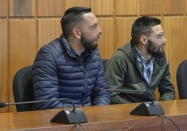 Los dos acusados, este viernes, en el juicio.