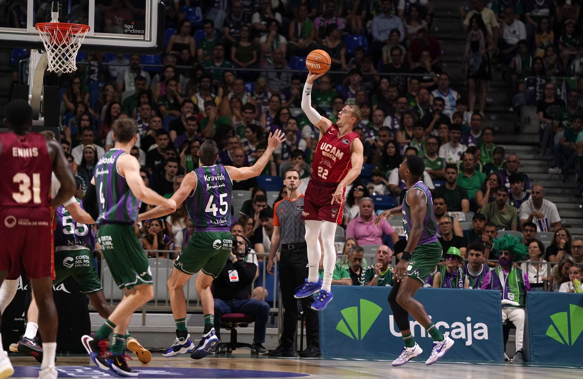 El partido del UCAM Murcia contra el Unicaja, en imágenes
