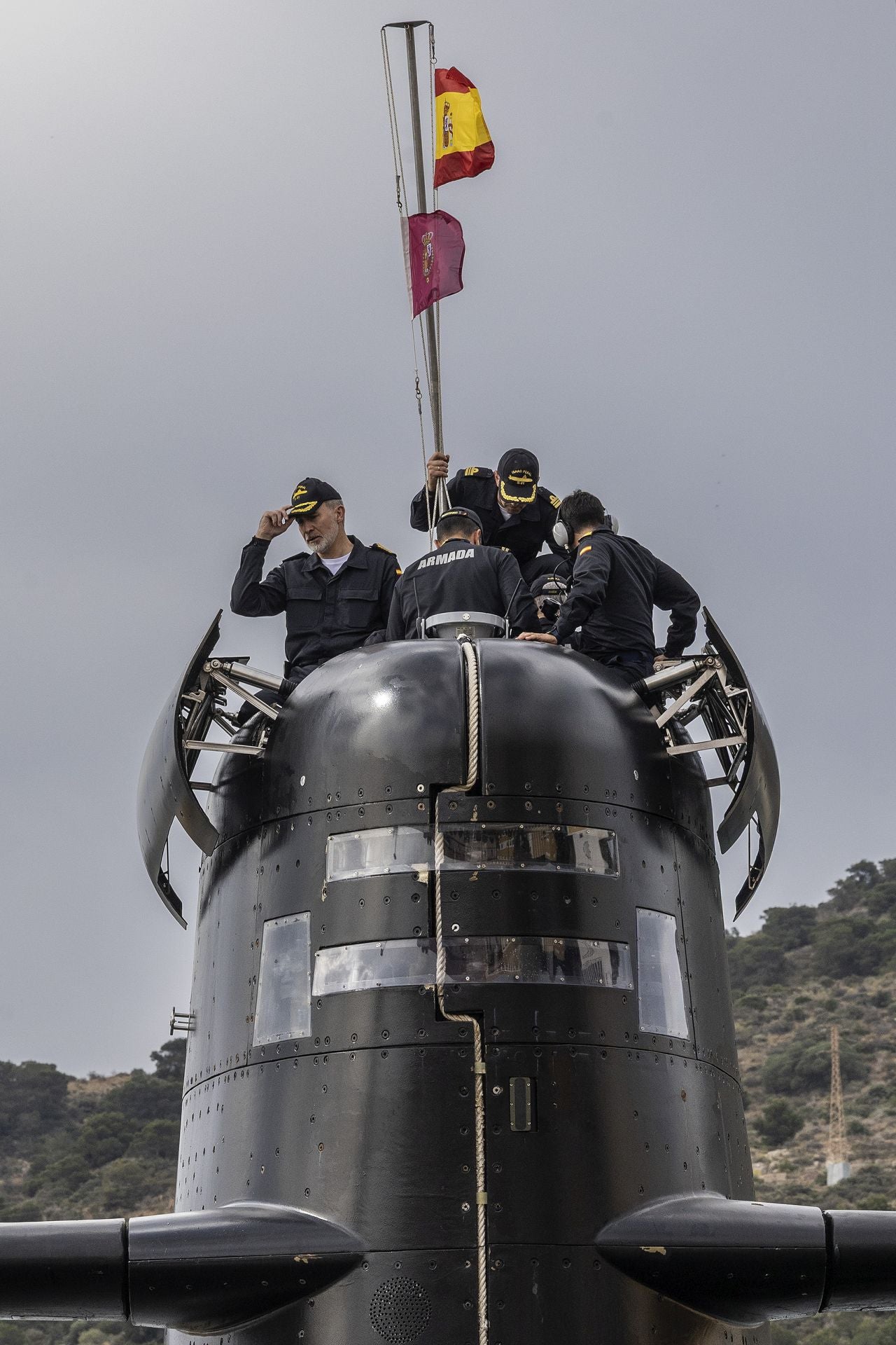 Las imágenes del Rey Felipe en el submarino S-81