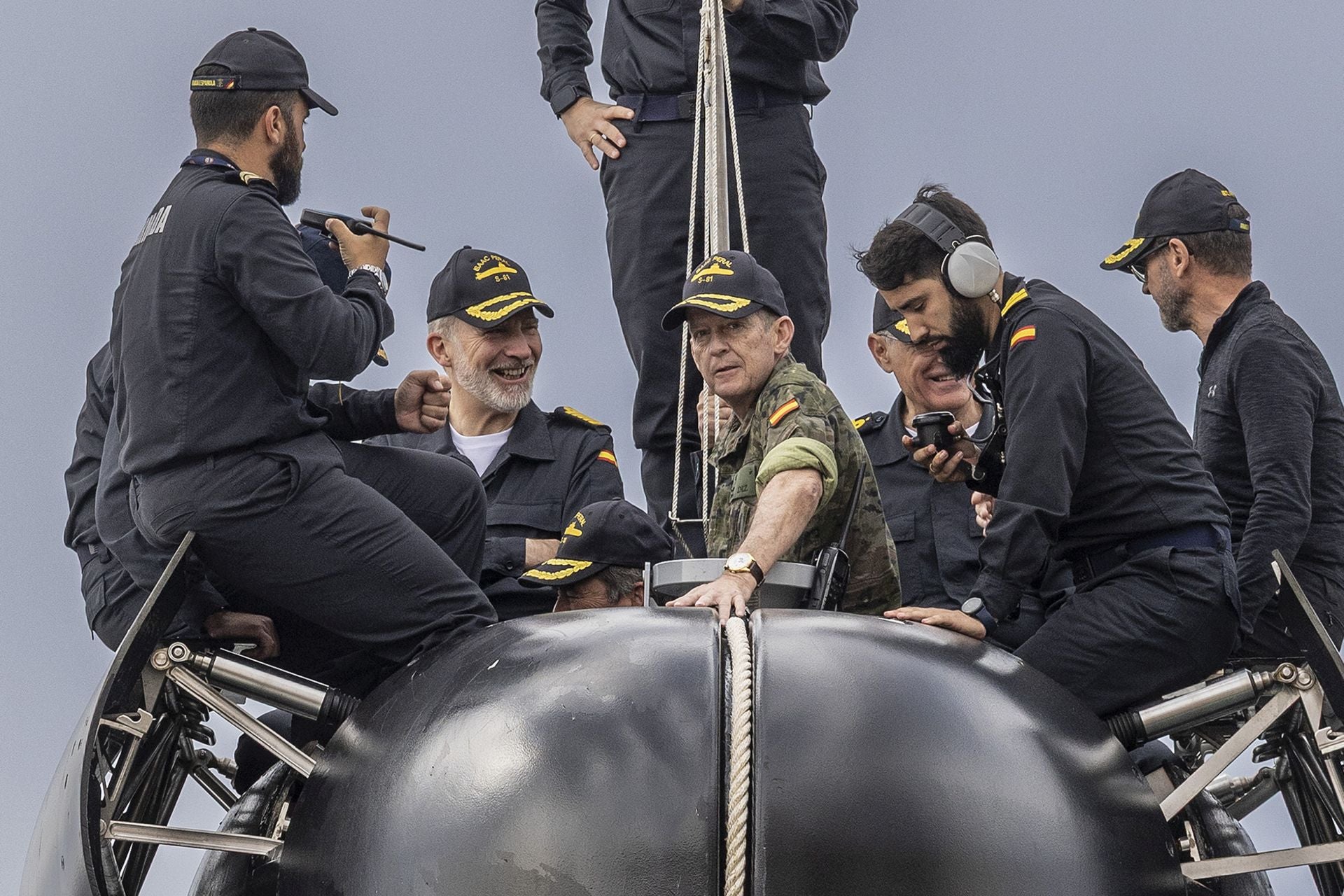Las imágenes del Rey Felipe en el submarino S-81