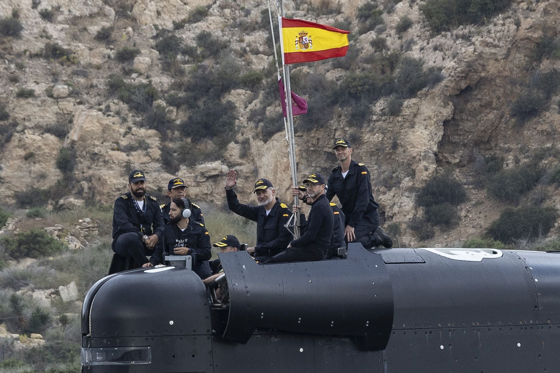 Las imágenes del Rey Felipe en el submarino S-81