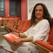 La nueva secretaria general del PSOE en Lorca, Isabel Casalduero, durante la entrevista con LA VERDAD.