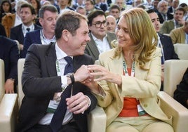 Gerardo Cuerva y Ángela de Miguel, este martes durante la Asamblea General Electoral.