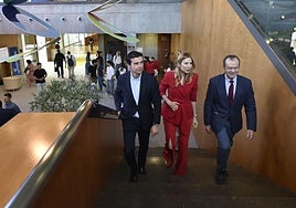 La consejera de Empleo, a su llegada al evento Murcia Food, celebrado este martes y miércoles en el Auditorio Víctor Villegas.