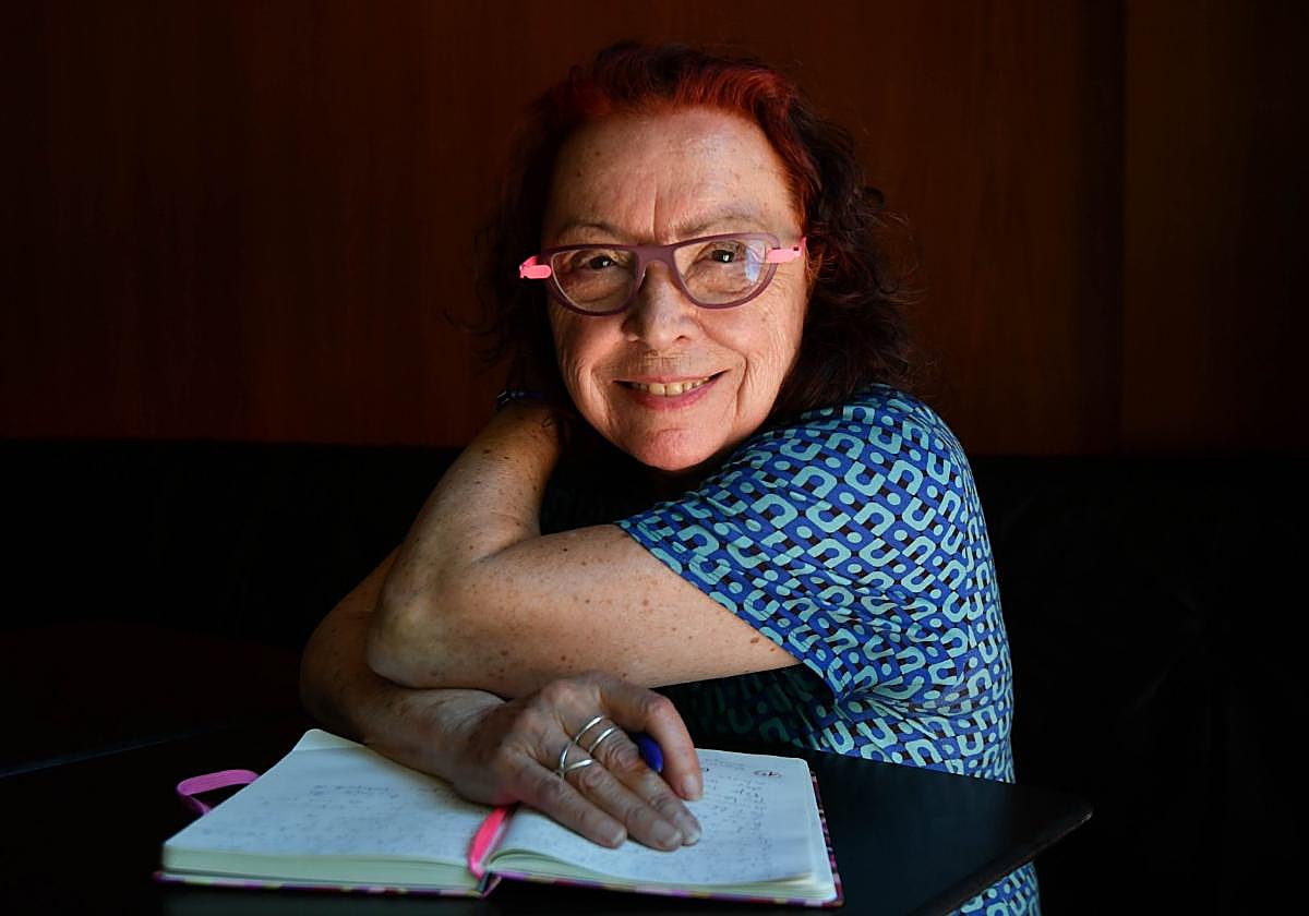 La dramaturga murciana Mercedes Imbernón, autora de 'El aspirante', ayer en Murcia.