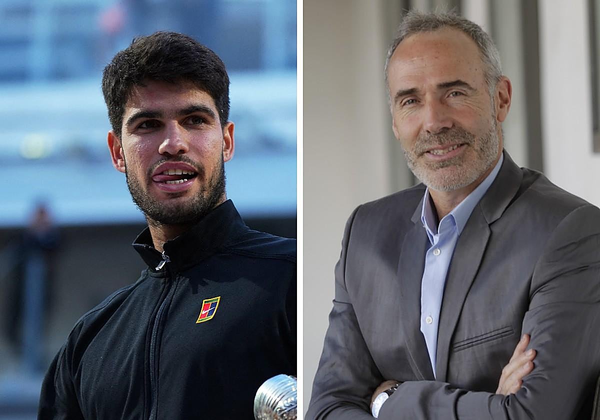 Carlos Alcaraz y Alex Corretja.