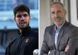 Carlos Alcaraz y Alex Corretja.
