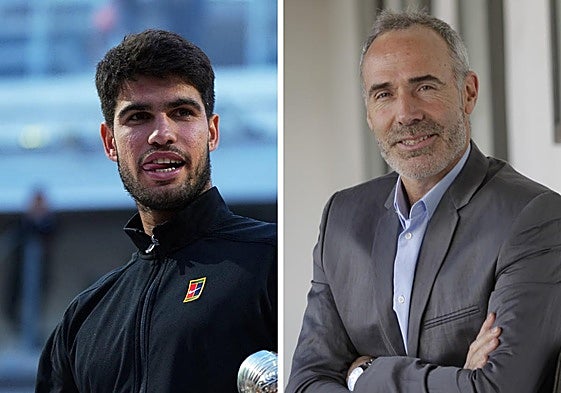 Carlos Alcaraz y Alex Corretja.