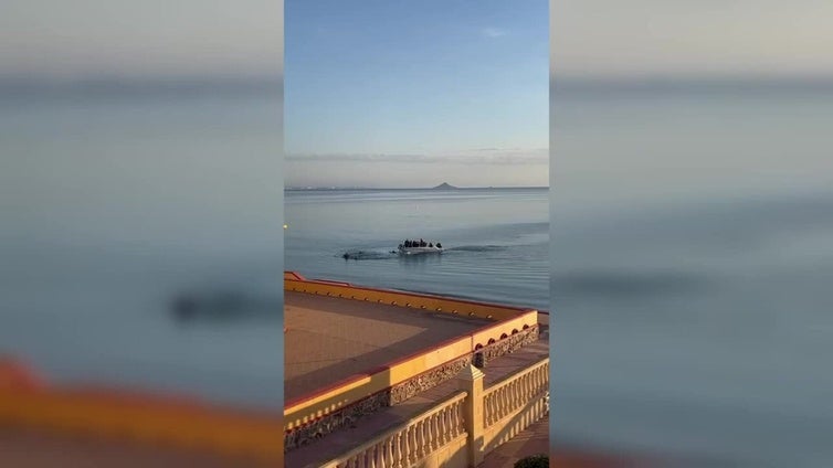 Llegada de una patera a Cabo de Palos
