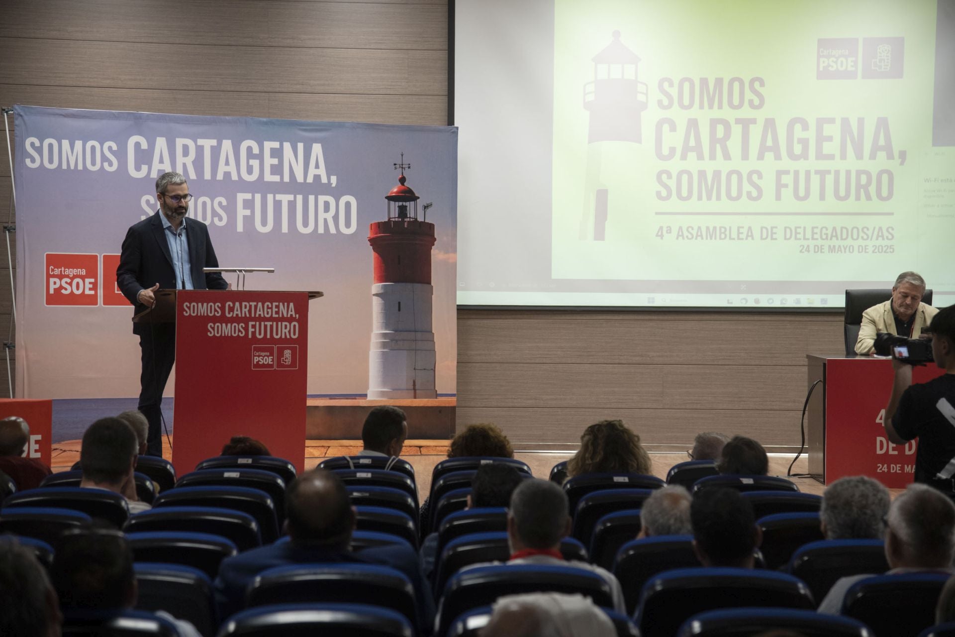 En imágenes, la reelección de Manolo Torres como secretario general del PSOE en Cartagena