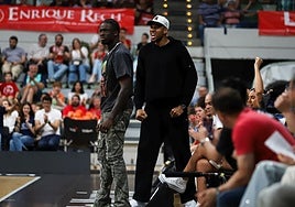 Giannis y Alex Antetokounmpo, este sábado, en el Palacio de los Deportes.