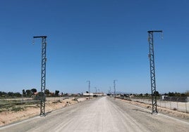 Imagen de terrenos donde se construye la línea de alta velocidad entre la Región de Murcia y Almería.