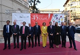 Los homenajeados este miércoles en Murcia.