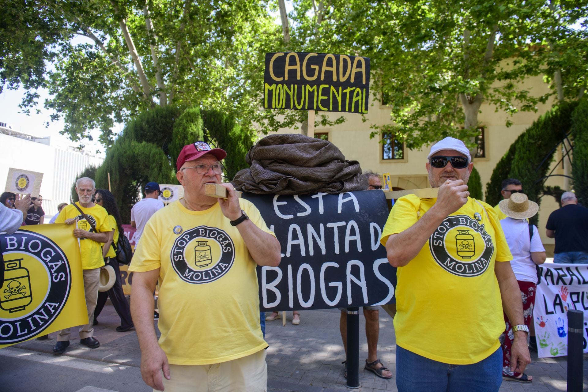 Protesta en Murcia contra las plantas de biogás, en imágenes