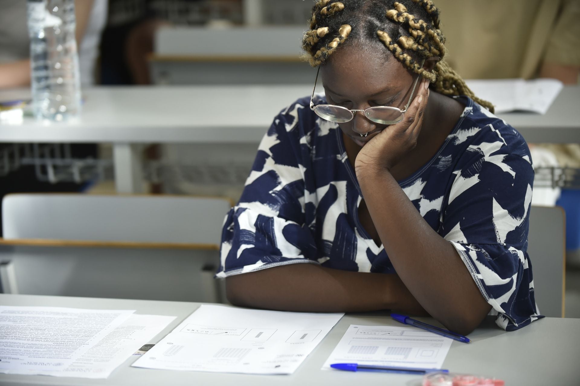 Los alumnos de la Región de Murcia afrontan los primeros exámenes de la PAU, en imágenes