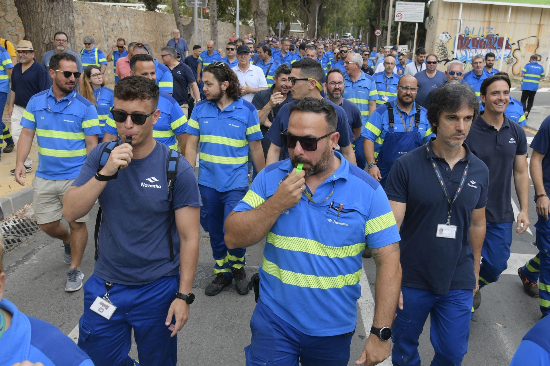 La manifestación de los trabajadores de Navantia, en imágenes