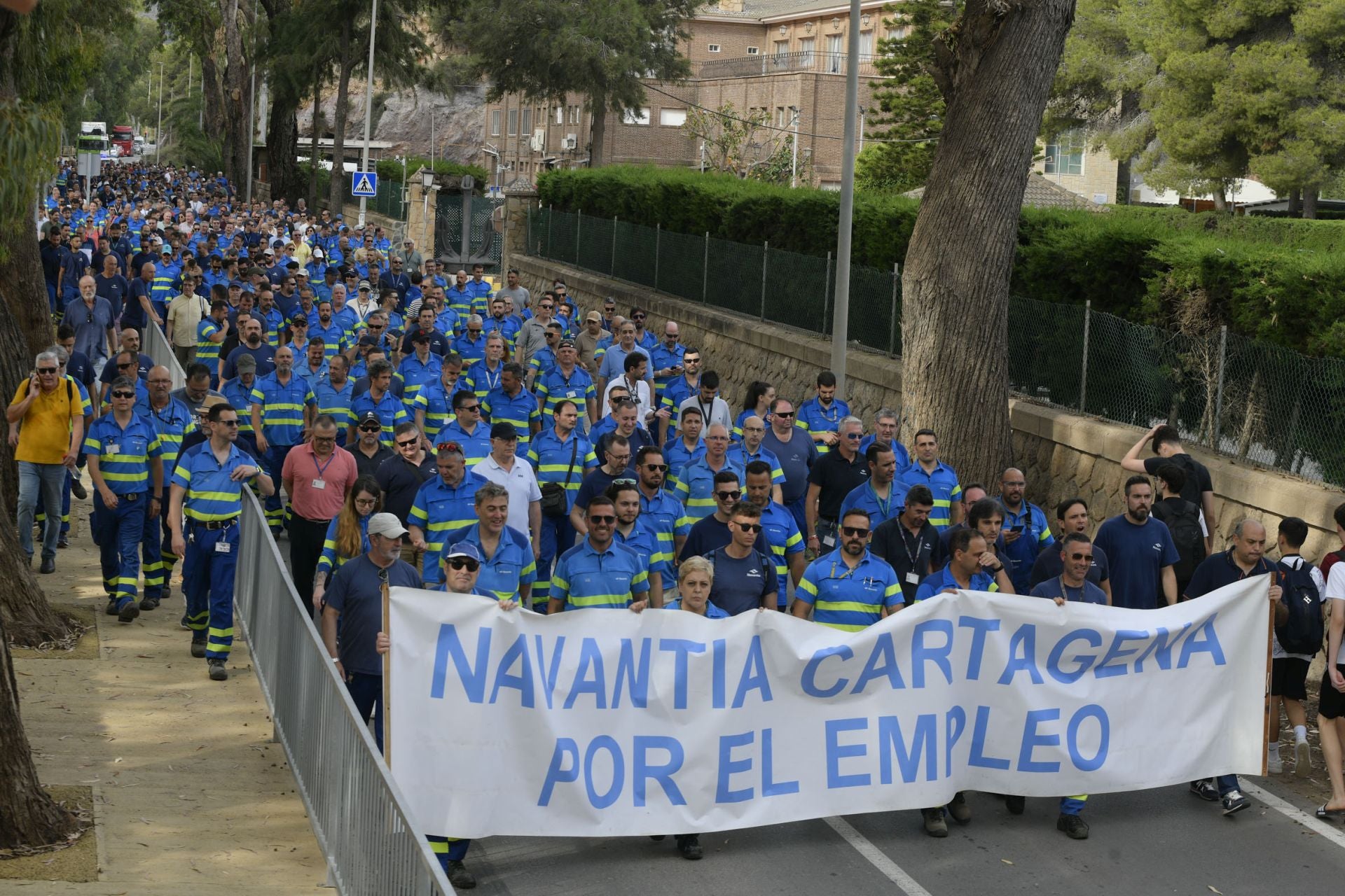 La manifestación de los trabajadores de Navantia, en imágenes