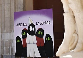 En el museo. La intervención 'Habemus La Sombra' se puede ver en el Museo de Bellas Artes de Murcia.