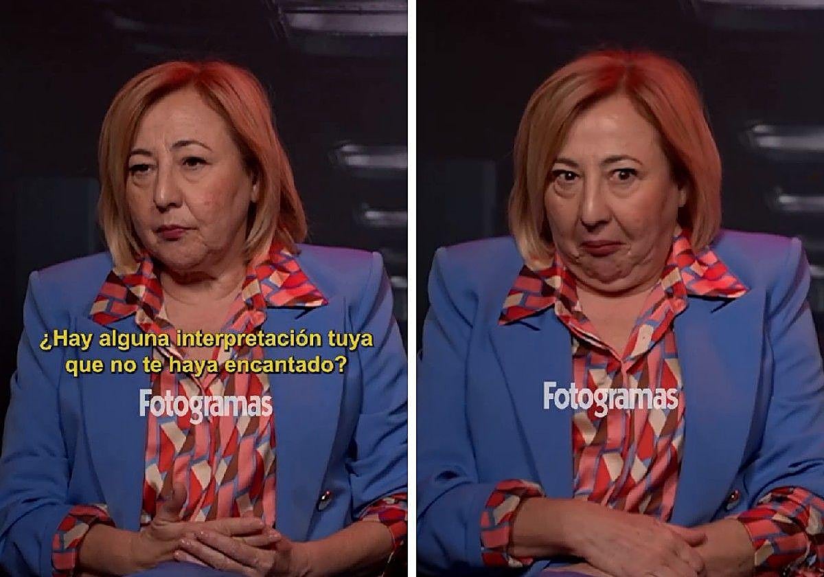 Carmen Machi durante su entrevista en Fotogramas.