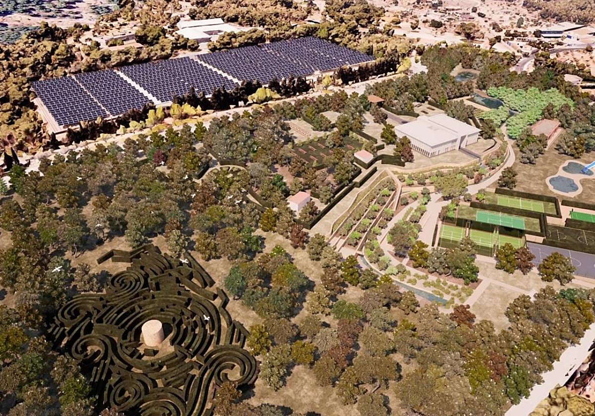 Vista aérea del parque de Tentegorra.