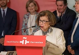 Dionisia García, este miércoles, durante el acto.