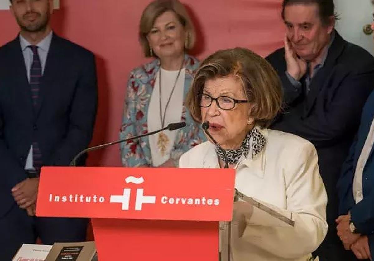 Dionisia García, este miércoles, durante el acto.