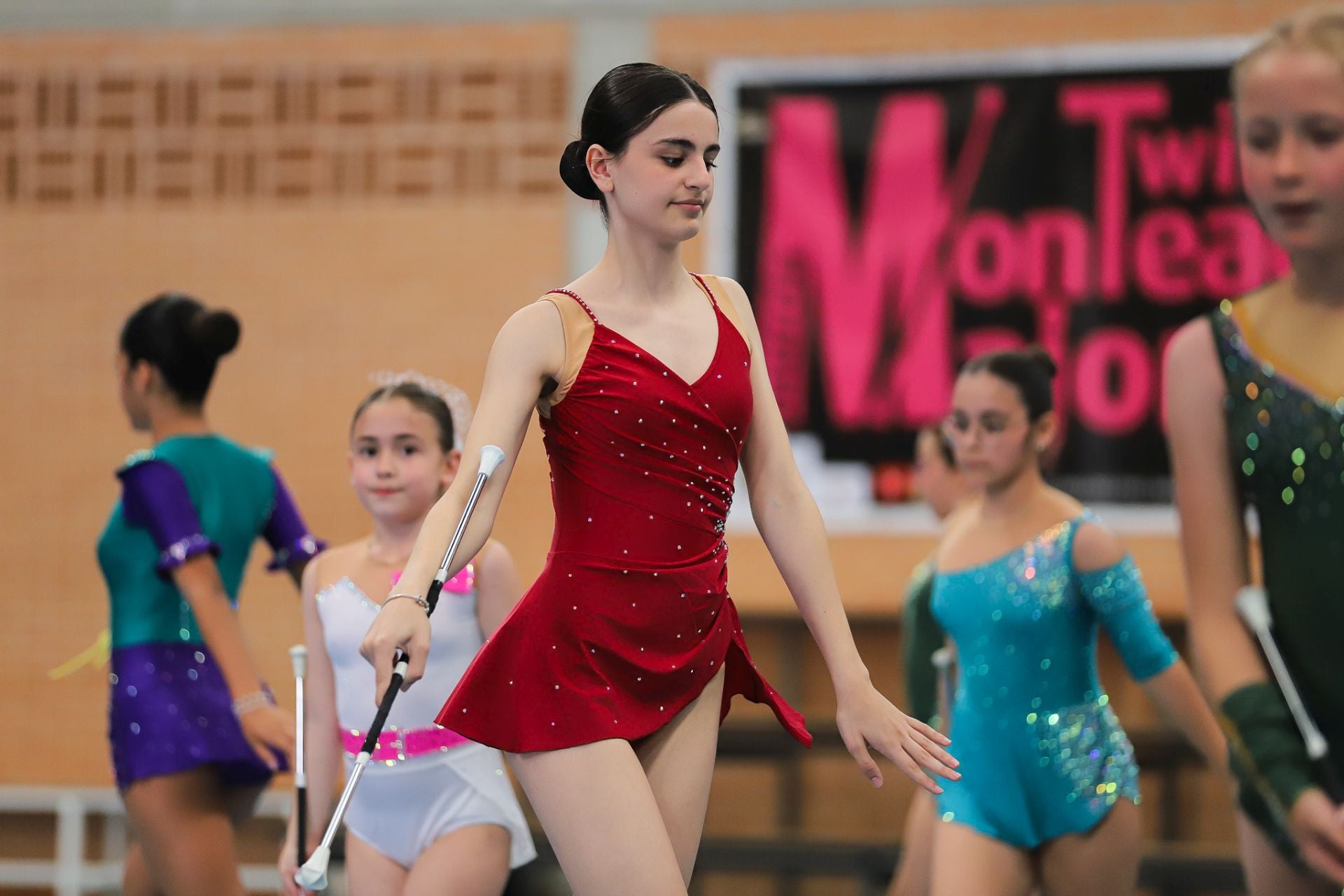 Las &#039;majorettes&#039; de Monteagudo, en imágenes