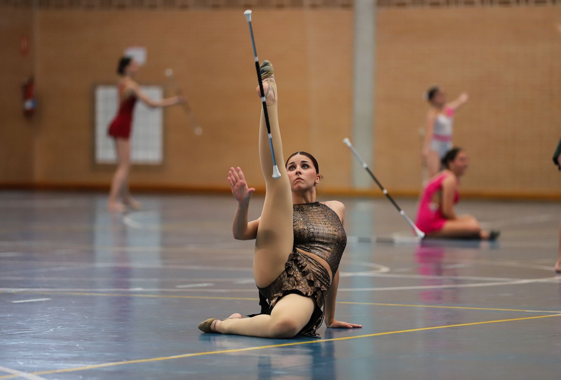 Las &#039;majorettes&#039; de Monteagudo, en imágenes