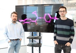 Horacio Pérez y Alejandro Rodríguez, investigadores del Grupo BIO-HPC de la Universidad Católica de Murcia.