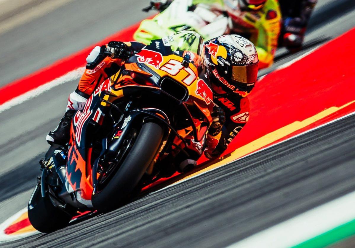 Pedro Acosta, en el Gran Premio de Aragón.
