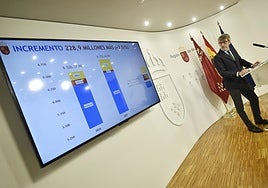 Luis Alberto Marín, en la presentación del techo de gasto de 2025, este martes.