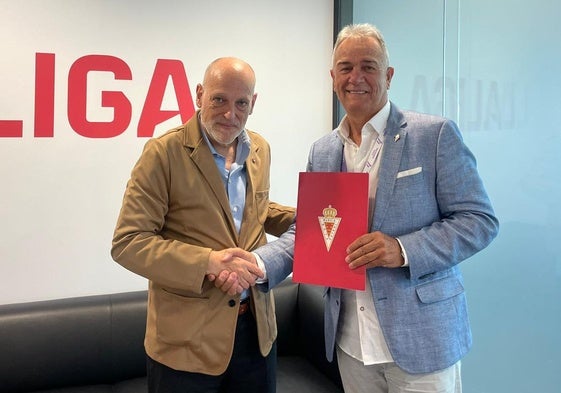 Javier Tebas y Felipe Moreno.