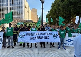 Protesta del sindicato CSIF en Cartagena.
