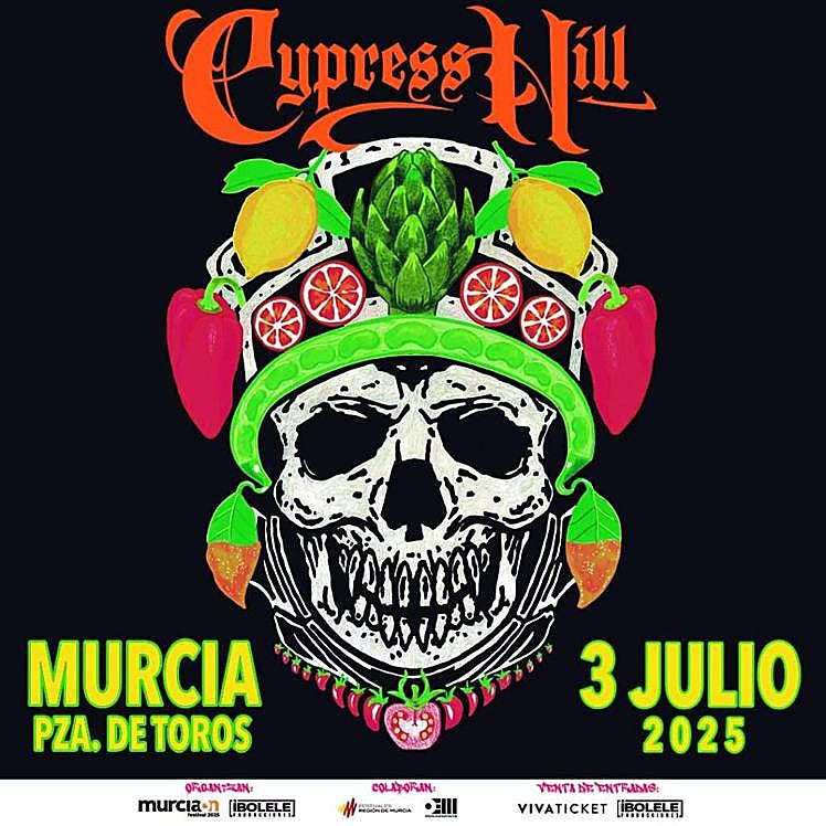 Adaptación del craneo de Cypress Hill a la huerta de Murcia por @fritograffiti (IG).